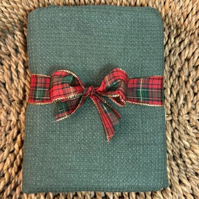 POTTERY BARN EUROPEAN FLAX LINEN WAFFLE PILLOW SHAM (SET OF 2) STANDARD ~CYPRESS - Image 1 of 4