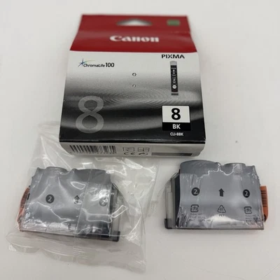 3x GENUINE Canon CLI-8 Black Ink Cartridge for PIXMA iP3300 iP3500 iP4200 MP500 - Image 1 of 2