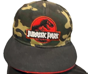 Vtg 90's Jurassic Park The Lost World Movie Camo Snap Back Hat Cap  - Picture 1 of 3