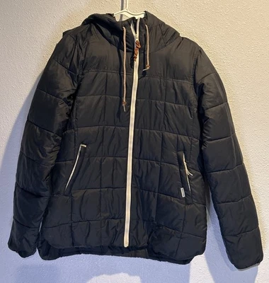 Chaqueta acolchada HOLDEN (MEDIANA) negra nieve invierno abrigo Foto 1 de 4