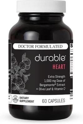 Durable Heart 1,000 mg Extra-Strength Bergamonte Citrus Bergamot & Olive Leaf... - Image 1 of 4