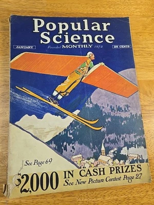 January 1931 Popular Science Monthly Oversize Magazine  Foto 1 de 4