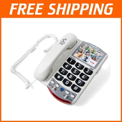 Проводной телефон с усилителем P300 для пожилых людей с нарушениями слуха и большими кнопками - Изображение 1 из 4