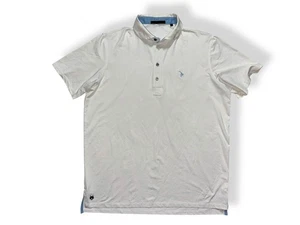 GREYSON Polo Trinity Forest CC Logo Short Sleeve Performance White, men’s size L - Picture 1 of 6