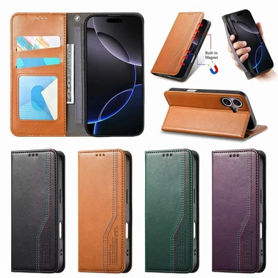 Magnetic Flip Leather Wallet Case Cover For Samsung A17 A16 A15 A14 A56 S25 S24 - Image 1 of 4