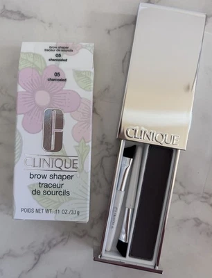 Clinique Brow Shaper 05 Charcoaled .11oz Free Shipping Eyebrows HTF NEW - Image 1 of 4