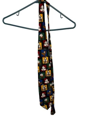 Gravata Balancine Inc Disney Unlimited Vintage Poliéster Mickey Pateta Pluto - Imagem 1 de 4