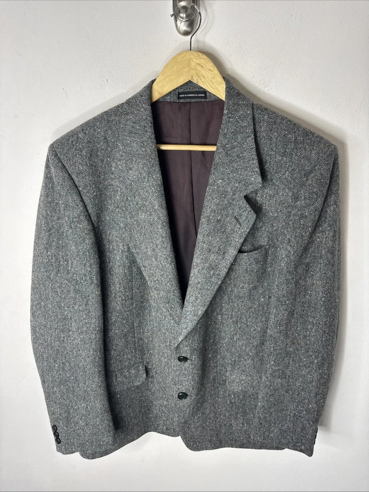 Blazer Magee Donegal Tweed 42R Hombre Gris Verde Lana Abrigo Deportivo Irlanda Foto 1 de 4