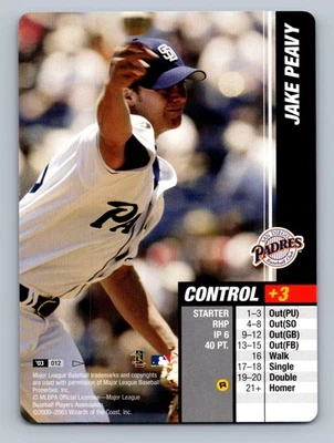 2003 MLB Showdown Pennant Run Jake Peavy #012 - Image 1 of 2
