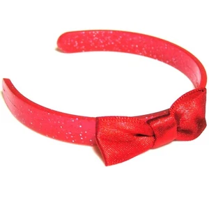 Nuevo Muñeca 18" Diadema Roja Brillo Lazo Navidad Vacaciones Ballet Accesorio para el Cabello - Imagen 1 de 2