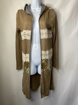 Cardigã Gimmicks by BKE Feminino Espanador de Outono Tamanho Pequeno Hippie Festival Boho Aconchegante - Imagem 1 de 4