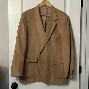 Sears Roebuck Men's Corduroy Collection Blazer Jacket Brown Sz 46 1970's Vintage - Picture 1 of 12