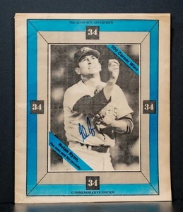 Nolan Ryan Autografiado Alvin Son Publicista Periódico Nolan Ryan Certificado de Autenticidad - Imagen 1 de 8
