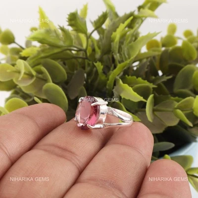 Rhodolith Edelstein Sterlingsilber Tochter Solitaire Schwarz Friday Ring Schmuck - Bild 1 von 4