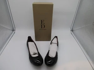 NEW ED Ellen Degeneres Women's Black Nappa/Patent LH Ballet Love Flats, Sz 8.5 - Picture 1 of 13