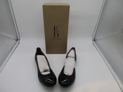 NOVO ED Ellen Degeneres Feminino Preto Nappa/Patente LH Ballet Love Flats, Tamanho 8.5 - Imagem 1 de 4
