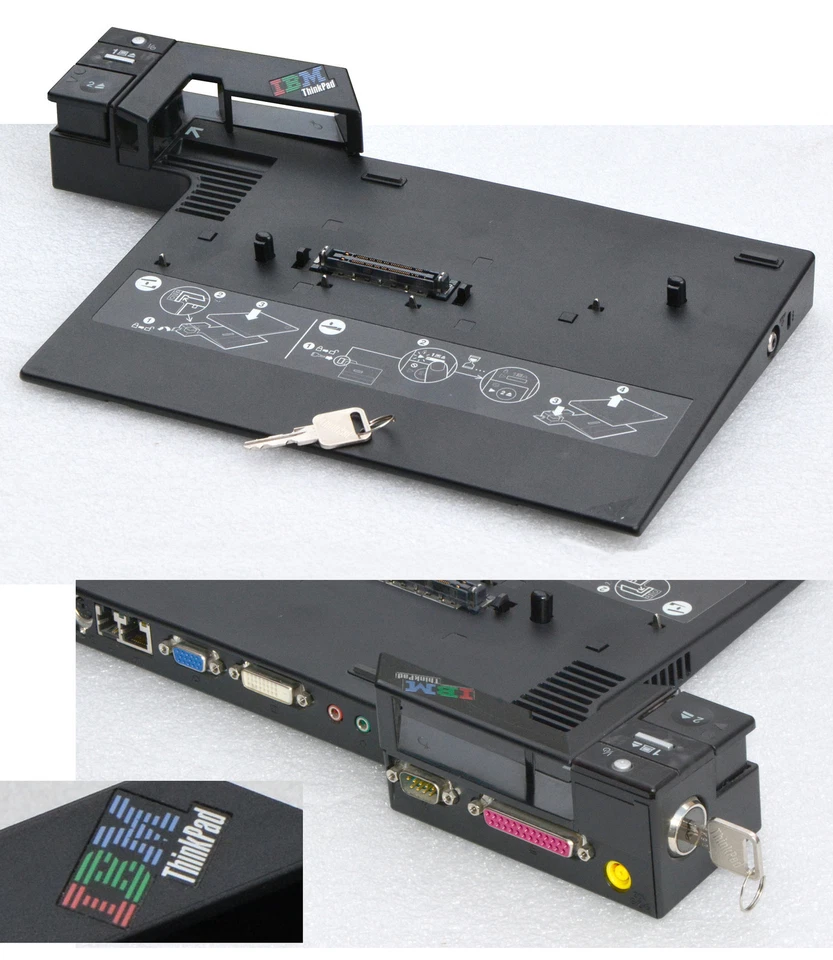 LENOVO IBM PORT REPLICATOR TYPE 2504 THINKPAD T60 T61 R61 T400 T500 KEY DOC10 MM - Bild 1 von 1