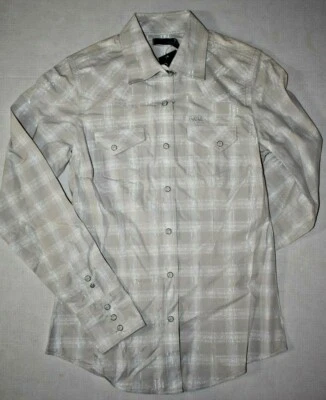 Cruel Girl Women's Western Long Sleeve Plaid Snap Shirt Ivory Size Small - Image 1 of 4