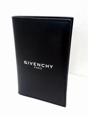 GIVENCHY Cartera Tarjetero Cuero Italiano Doble Delgada Negra Foto 1 de 4