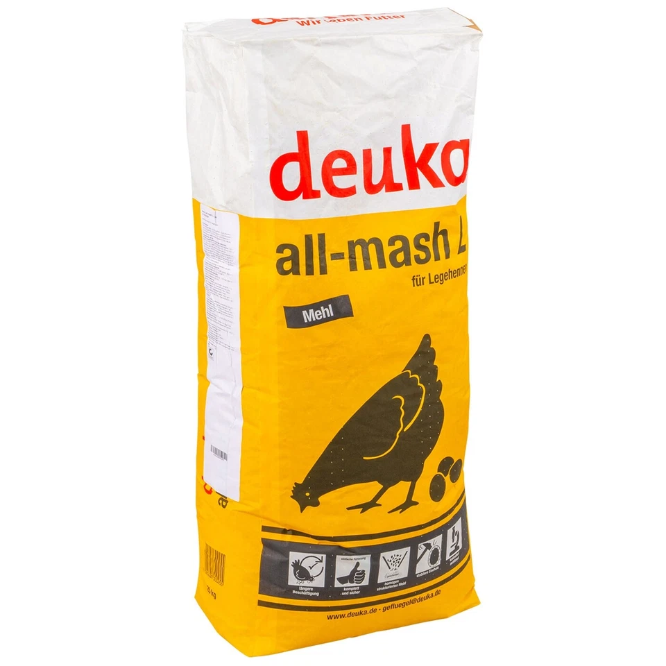 deuka 25kg All-mash Legemehl mit Körnern Alleinfuttermittel für Legehennen