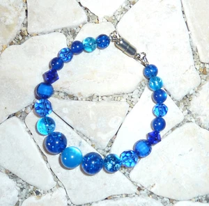 ★ DIY ★ Pulsera ★ azul oscuro ★ - Imagen 1 de 1