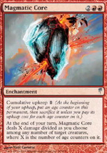 Heavy Play, English MTG Foil Magmatic Core - Foil Coldsnap Magic the Gathering - Image 1 of 1