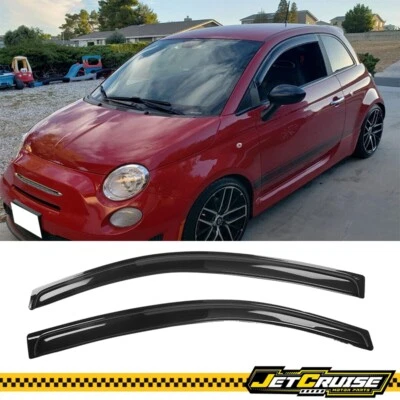 Se adapta a paraseras de ventana acrílicas Fiat 500 12-19 protector solar lluvia protector deflector 2 piezas Foto 1 de 4