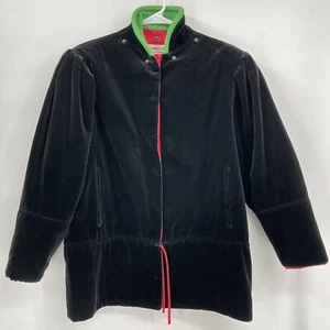 Vintage Giorgio Armani Collection SAMTJACKE SCHWARZ Rot Gr. 40 - Bild 1 von 12