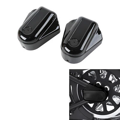 Par de capas de eixo de braço oscilante traseiro compatível com Harley Softail Deluxe 2008-2017 - Imagem 1 de 4