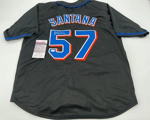 JOHAN SANTANA NEW YORK METS AUTOGRAPHED CUSTOM JERSEY JSA WITNESS COA - Picture 1 of 2