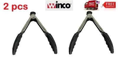 Pinzas de agarre de silicona WINCO-9" acero inoxidable resistente al calor hasta 600°F (2 piezas) Foto 1 de 4