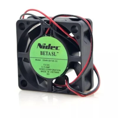 NIDEC D04R-05TS5 01 4015 DC5V 0.11A 4CM 2-Wire Silent Cooling Fan - Image 1 of 2