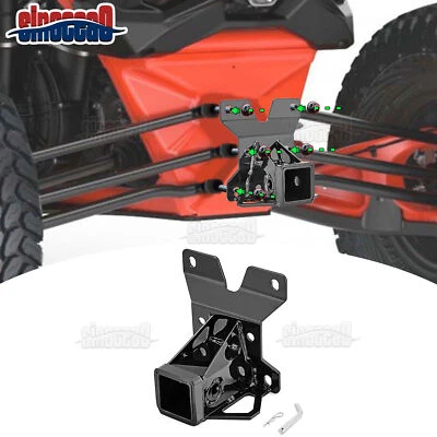 Montaje enganche de remolque estilo receptor trasero de acero de 2" para Can-Am Maverick X3 Max 17-21 Foto 1 de 4