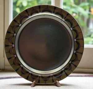 Franciscan Earthenware Zanzibar Dinner Plate Interpace 10.25" Inch Black Purple - Picture 1 of 6