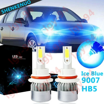 Ice Blue 9007 HB5 LED Headlight Bulb High Low Beam C6 For Chevy Cobalt 2005-2010 - Image 1 of 4