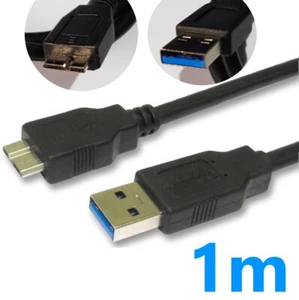 1m USB 3.0 Lead Cable WD Seagate Toshiba Samsung Portable External Hard Drive - Picture 1 of 3
