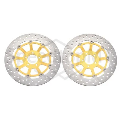 Disco de freno de rueda delantera dorado para KAWASAKI ZZR1100 1990-1992 ZRX1100 1997-2000 2 piezas Foto 1 de 3