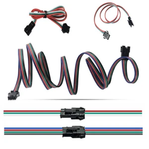 3Pin 4Pin led light stirp Terminal Wire Connector Male Female Extension Cable - Picture 1 of 9