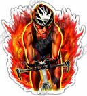 Triathlon Bike Cycle Cyclist Athlete Biker Car Bumper Vinyl Sticker Decal 4"X5"