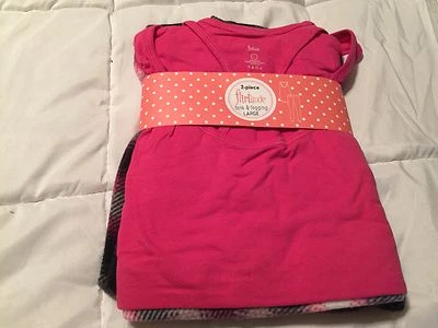 NUEVO CONJUNTO PARA DORMIR SALÓN SIN MANGAS Y LEGGING FLIRTITUDE PARA MUJER TALLA L ROSA Y CUADROS RET $38 Foto 1 de 2