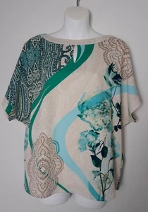 Chico's Women's Blouse size 0,  turquoise,  polyester, spandex - Picture 1 of 11