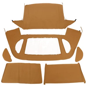 Convertible Soft Top Tan For 1990-02 Mercedes-Benz SL R129 500SL Window Plastic - Picture 1 of 11