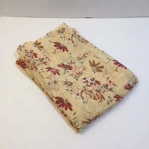 1.5 Yards Beige Floral Fabric 45" wide Cotton - Picture 1 of 6