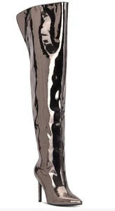 INC INTL Concepts Sedona Over the Knee Boot Size 7.5M Pewter Patent - Picture 1 of 5