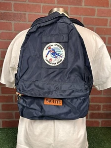 Vintage Backpack PAC-LITE Official Sponsor World Cup Skiing BASF Patch Book Bag - Picture 1 of 5