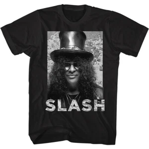 Slash Black & White Bust Photo Men's T Shirt Heavy Metal Music Merch - Picture 1 of 5