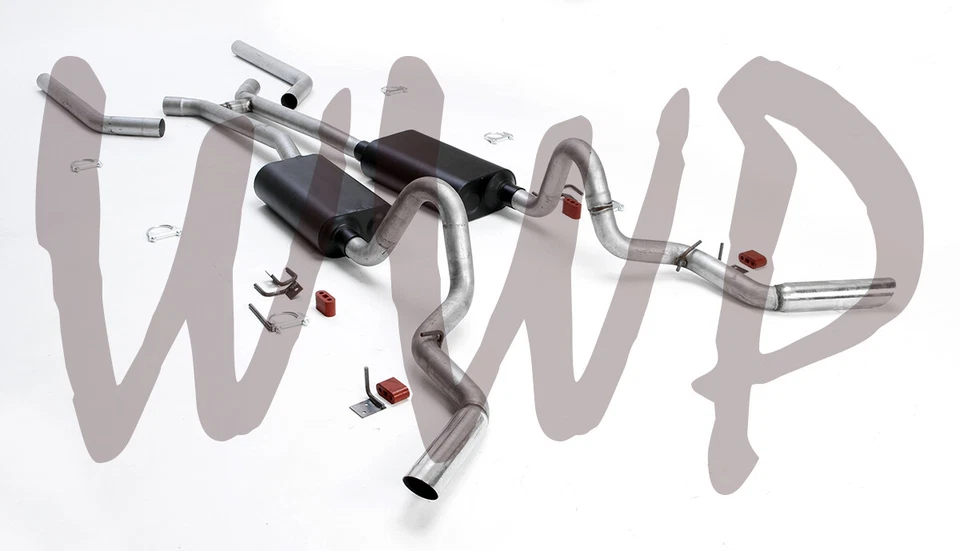 2.5" Side Exit Header Back Exhaust System 64-72 Chevy El Camino & GMC Spring V8  - Image 1 of 2