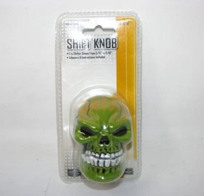 Nuevo piloto verde cabeza calavera manija perilla de cambio de marchas coche transmisión manual Foto 1 de 4