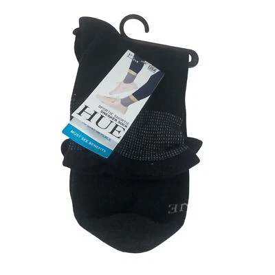Calcetines deportivos HUE Sportie Shortie negros, corte alto, talla única para la mayoría, ¡NUEVOS CON ETIQUETAS! Foto 1 de 2