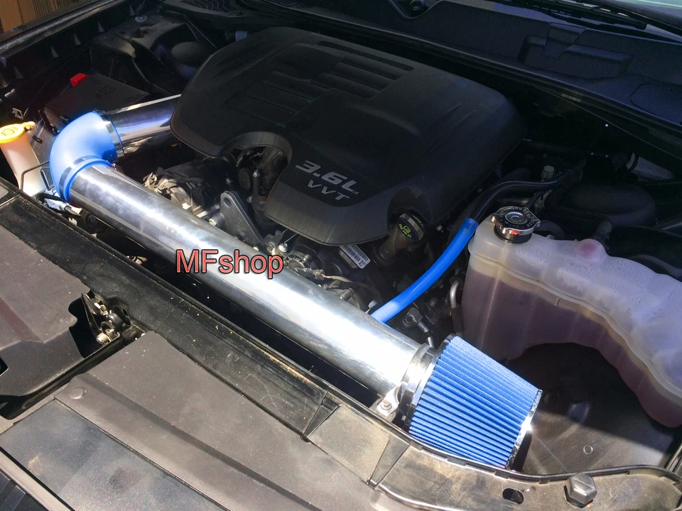 Kit de admisión de aire frío azul para Dodge Charger Challenger 2011-2016 3,6 L V6 2 piezas Foto 1 de 1